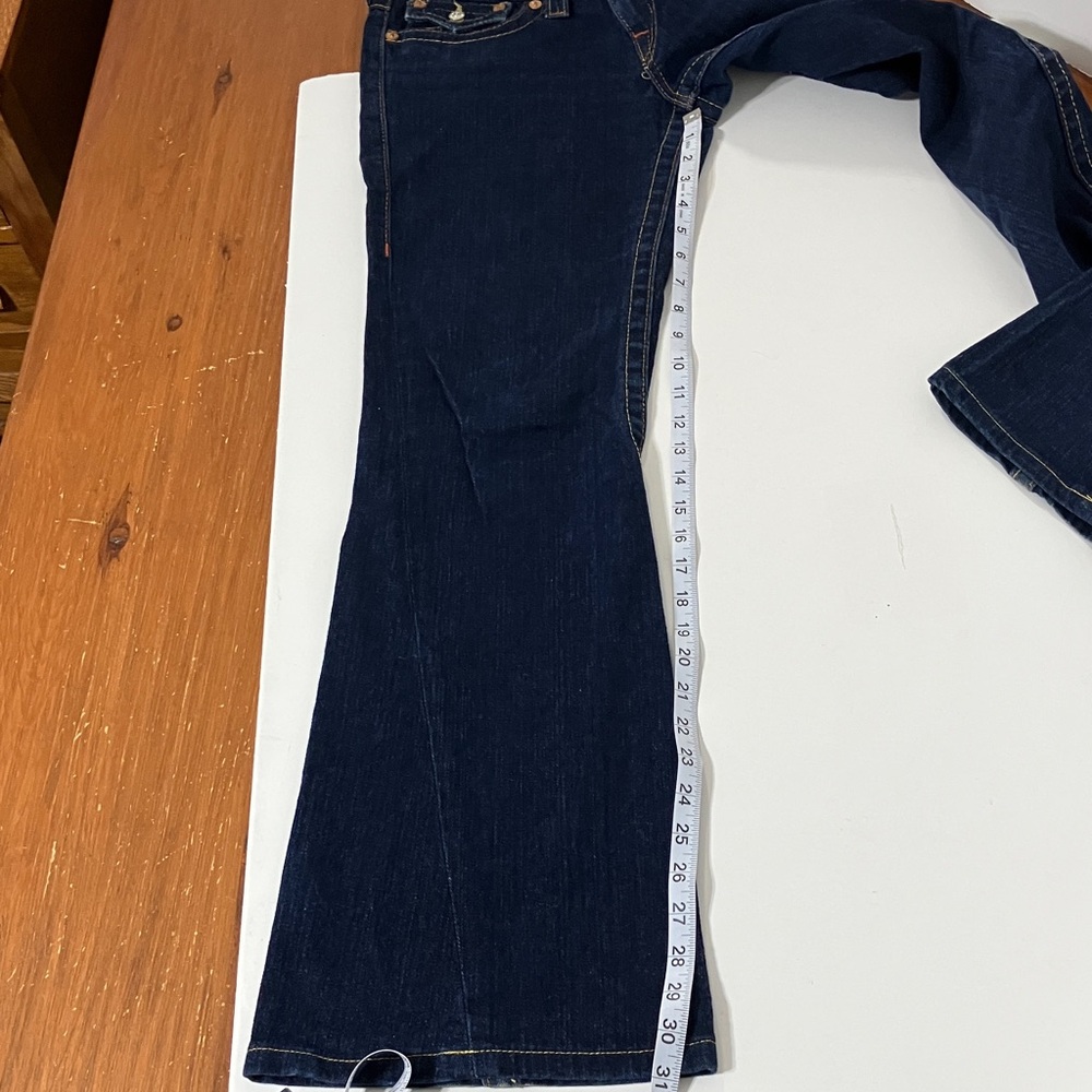 True Religion Woman’s Classic Big T Flare Joey Denim Jeans Size 31 - Picture 10 of 11